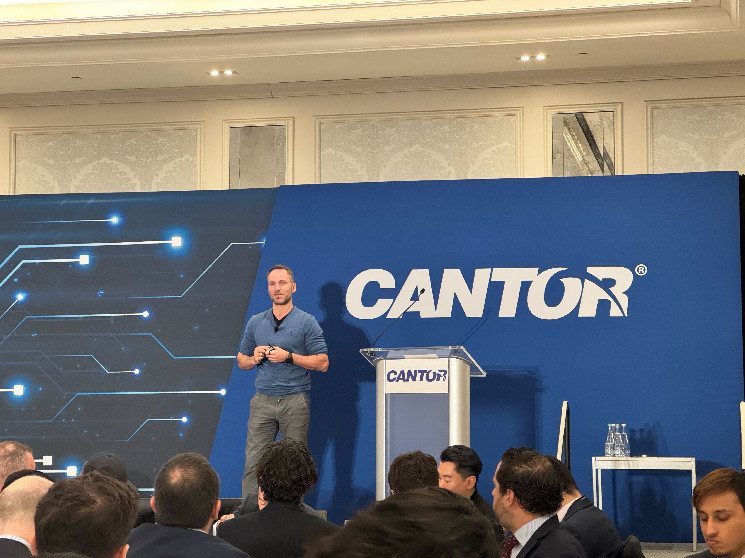 Tether's Paolo Aldoino is cheered at Cantor Conference for the stablecoin publisher saying "we've gone through hell"