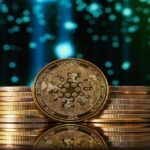 Dubai skyline with UAE flag waving against desert background