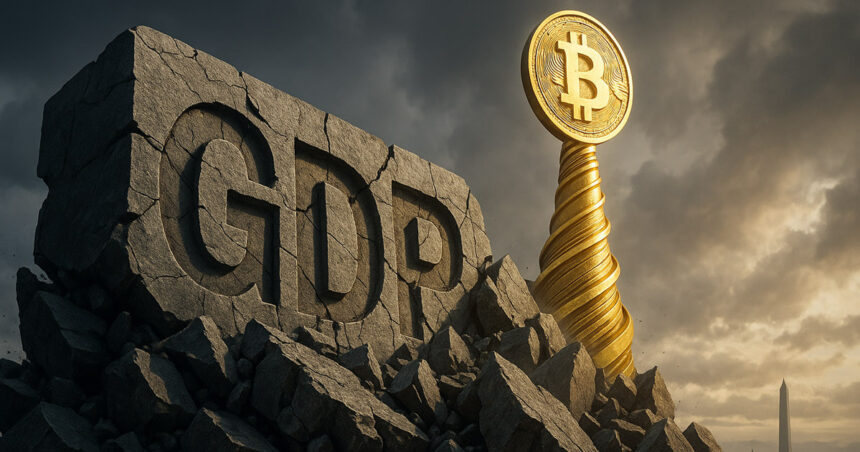 Bitcoin beats down the decline in GDP growth trends as Q1 data risks stagnant economy