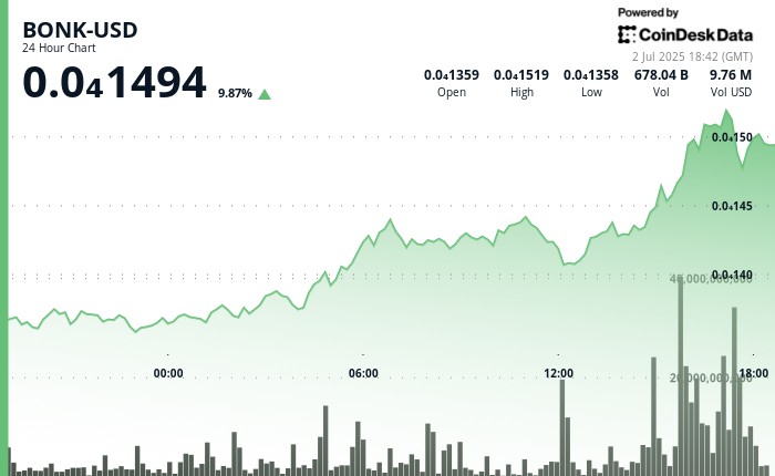 Bonk Surges 10% Tuttle Capital sets its earliest release date for double-utilized ETFs on July 16th