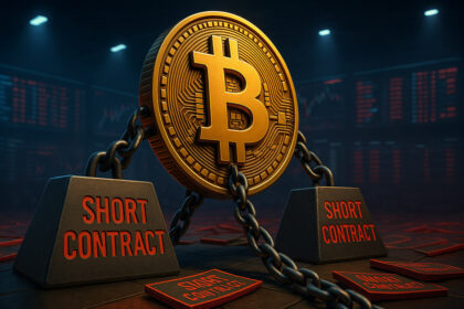 Something unusual has been built with a $98.1 billion Bitcoin futures flow, and either way could break