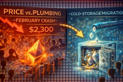 Price vs. Plumbing: Why Ethereum’s February Crash Collided With A Record Surge In Cold-Storage Migration