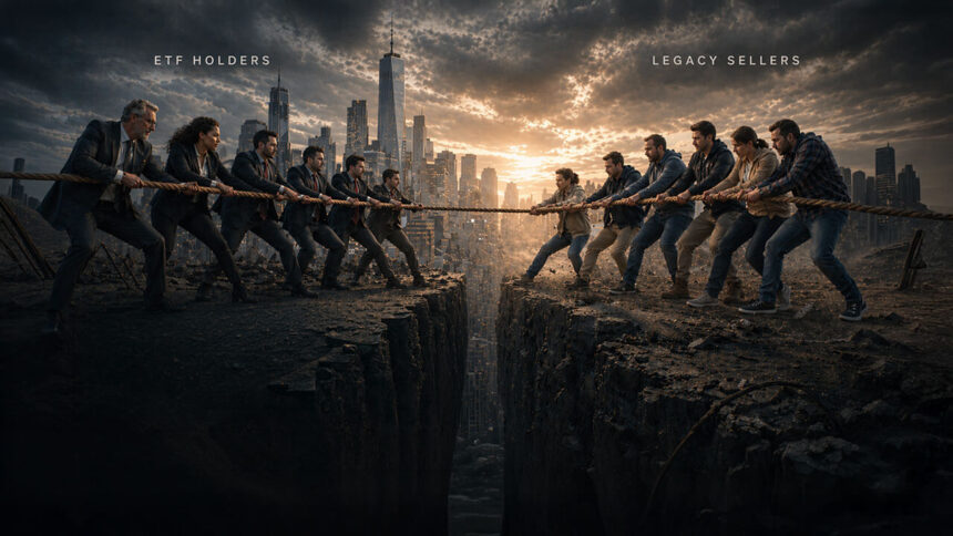 Bitcoin’s 38% plunge just revealed who has paper hands, and it wasn’t ETF buyers