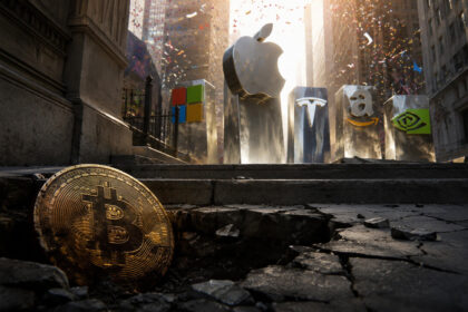 Bitcoin lagging behind surging tech giants as the S&P 500 reaches another all-time high on Wall Street